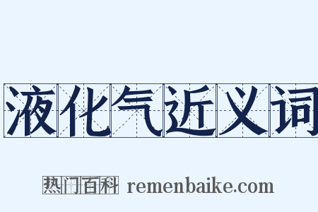 液化气近义词是什么意思的图片